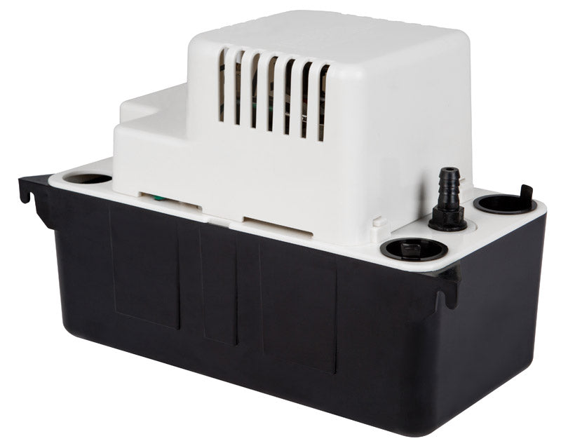 Little Giant VCMA-15ULS 115 Volt, 65 GPH, 1/50 HP Automatic Condensate Removal Pump for HVAC/Refrigeration Systems/Dehumidifiers with Overflow Detection Switch and 6-Foot Cord, White/Black, 554405