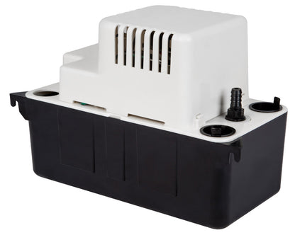 Little Giant VCMA-15ULS 115 Volt, 65 GPH, 1/50 HP Automatic Condensate Removal Pump for HVAC/Refrigeration Systems/Dehumidifiers with Overflow Detection Switch and 6-Foot Cord, White/Black, 554405