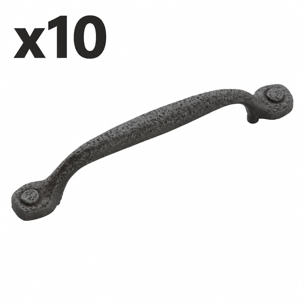 10 x Hickory Hardware P3000 Refined Rustic 3-3/4" Center to Center Vintage Lodge Style Hammered