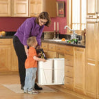 No Hardware Rev-a-Shelf Double Pullout Kitchen Cabinet 27 Qt. Trash Can RV-15PB-2 S