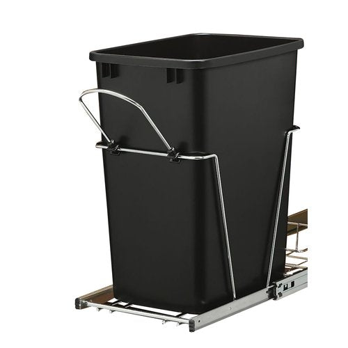 See Desc Rev-a-Shelf RV-12KD-C S Classic 10-1/2’’W Steel Frame 35 Qt / 8.75 Gallon Pull Out Slide Out Trash Can System