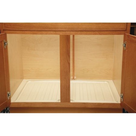Rev-A-Shelf Classic 28-1/2"W x 20-1/4"D Rigid Polymer Trim to Fit Vanity Bathroom Sink Base Cabinet Drip Tray