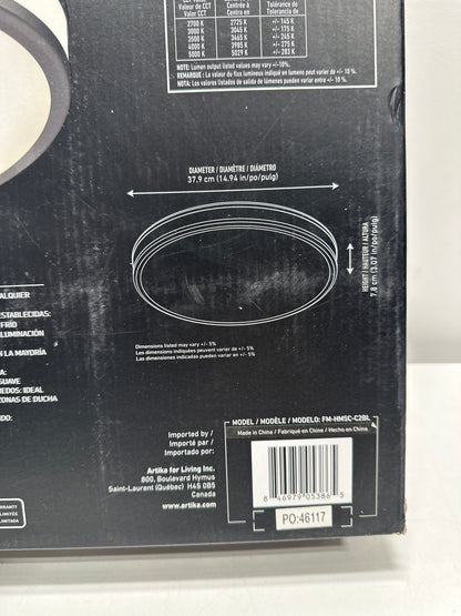 artika Hemisphere LED Flush Mount Ceiling Light Matte Black - *Lighting & Electrical