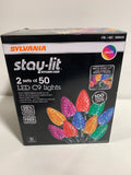 Sylvania Stay-Lit C9 Faceted Dual Color LED Lights, 100