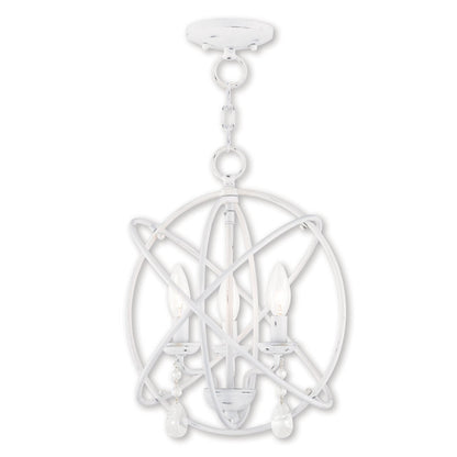 Livex Aria 3 Light 15" Pendant - White