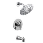 Moen Gibson Chrome Posi-Temp Pressure Balancing Modern Tub and Shower Trim with 8-Inch Rainshower Valve Required