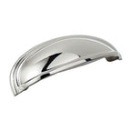 2 x Ashby 3 in. or 4 in. (76mm or 102mm) Traditional Polished Nickel Cabinet Cup Pull