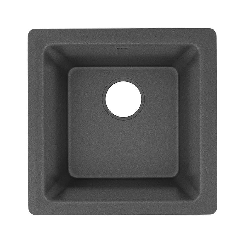 Elkay ELX1616 Quartz Luxe 15-3/4" Undermount Single Basin Quartz Composite Kitchen Sink Charcoal