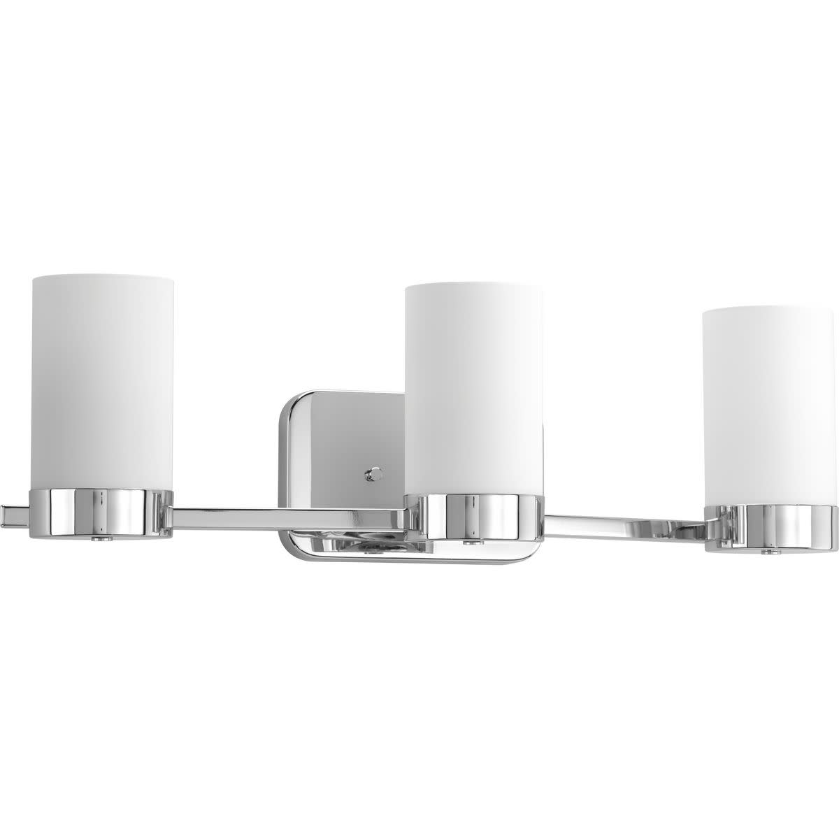 Progress Elevate - Three Light Bath Vanity Polished Chrome Finish with Etched White Glass - *Lighting & Electrical