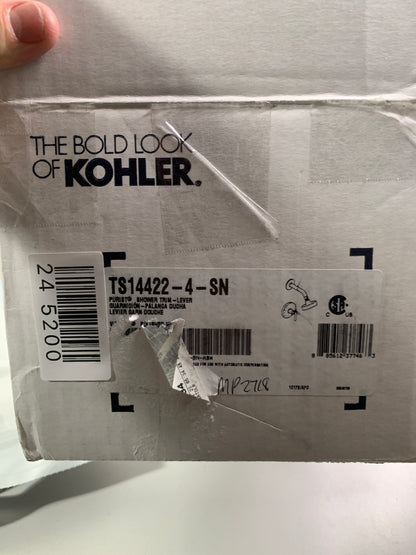 KOHLER K-TS14422-4 Purist Rite-Temp Shower Trim Kit with Lever Handle, 2.5 Gpm