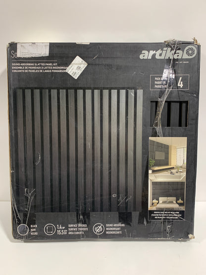 Artika Sonolok Wall Acoustic Panel Black Set 23.6" X 23.6" 4 Pack