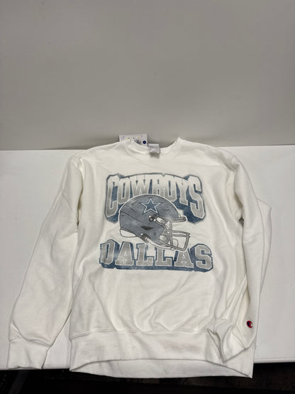 NFL Dallas Cowboys Men's Champion White Crewneck Fleece Sweatshirt