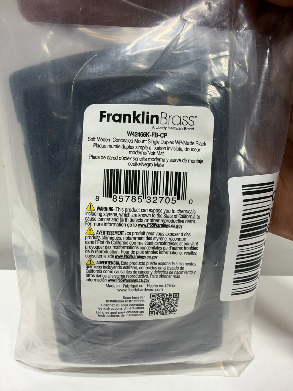 3 x Franklin Brass W42466K-CP Soft Modern Single Duplex Outlet
