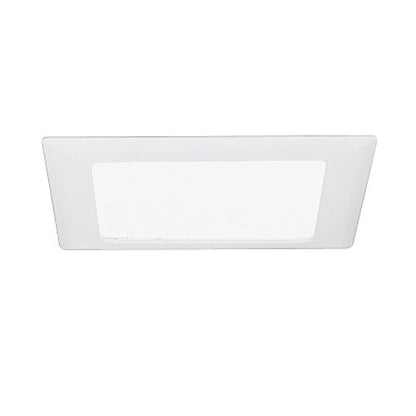 HALO 10P Recessed Ceiling Light Square Trim with Glass Albalite Lens, White,9.5" L x 1.2" W x 9.3" H
