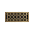 Signature Hardware 929149-4-8 Honeycomb Brass Floor Register - 4" X 8" (5" X 9-1/8" Overall) Antique Brass