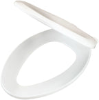 Gerber G0099213 Elongated Closed-Front Toilet Seat with Soft Close and Quick Release White Toilets - *Plumbing