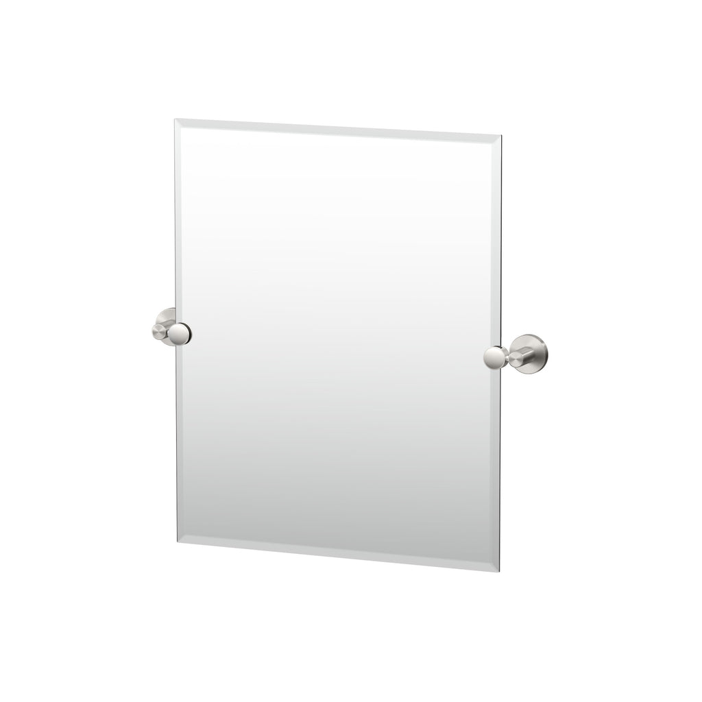 Gatco Reveal 24 Frameless Rectangle Mirror Satin Nickel