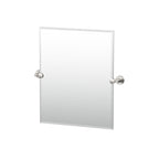 Gatco Reveal 24 Frameless Rectangle Mirror Satin Nickel