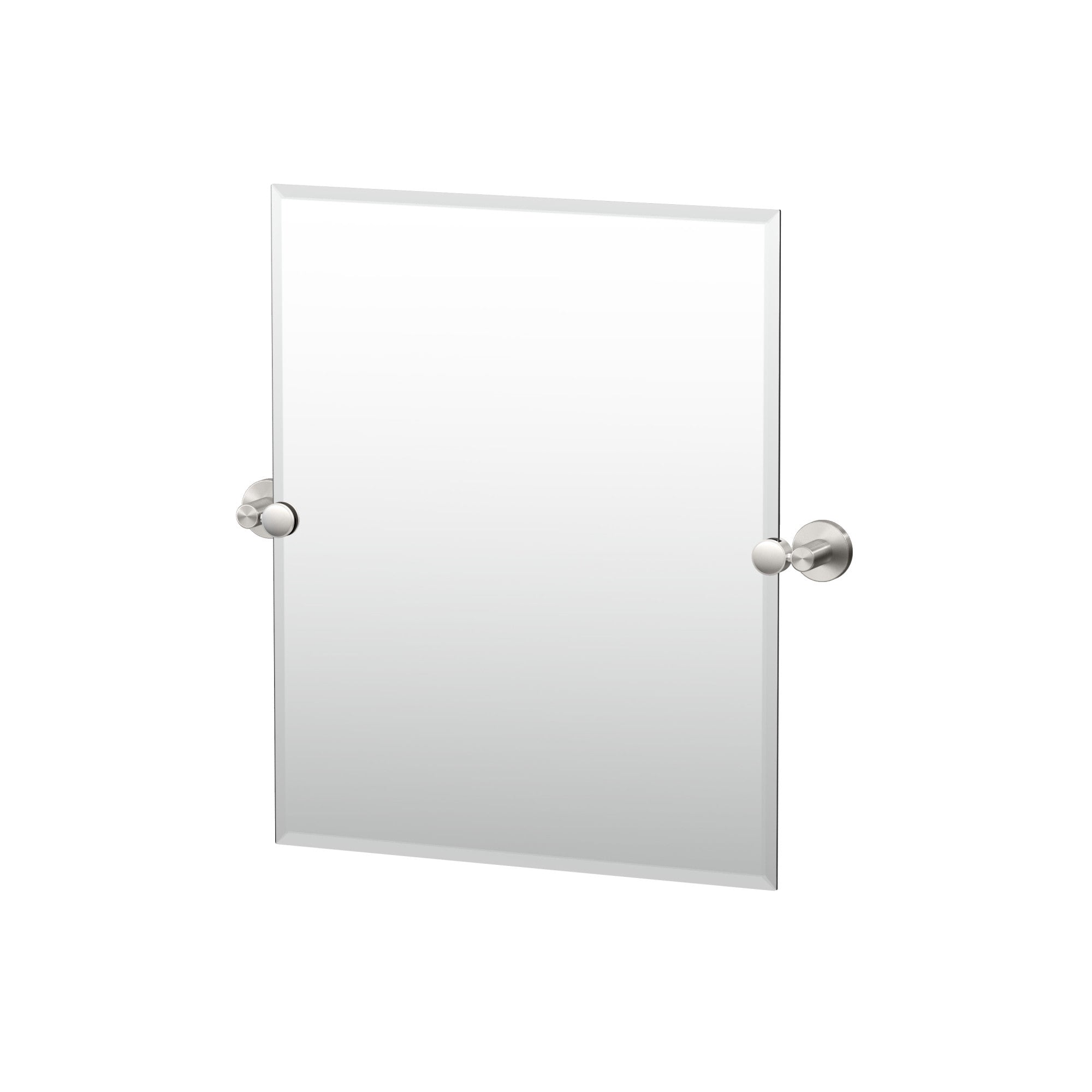Gatco Reveal 24 Frameless Rectangle Mirror Satin Nickel