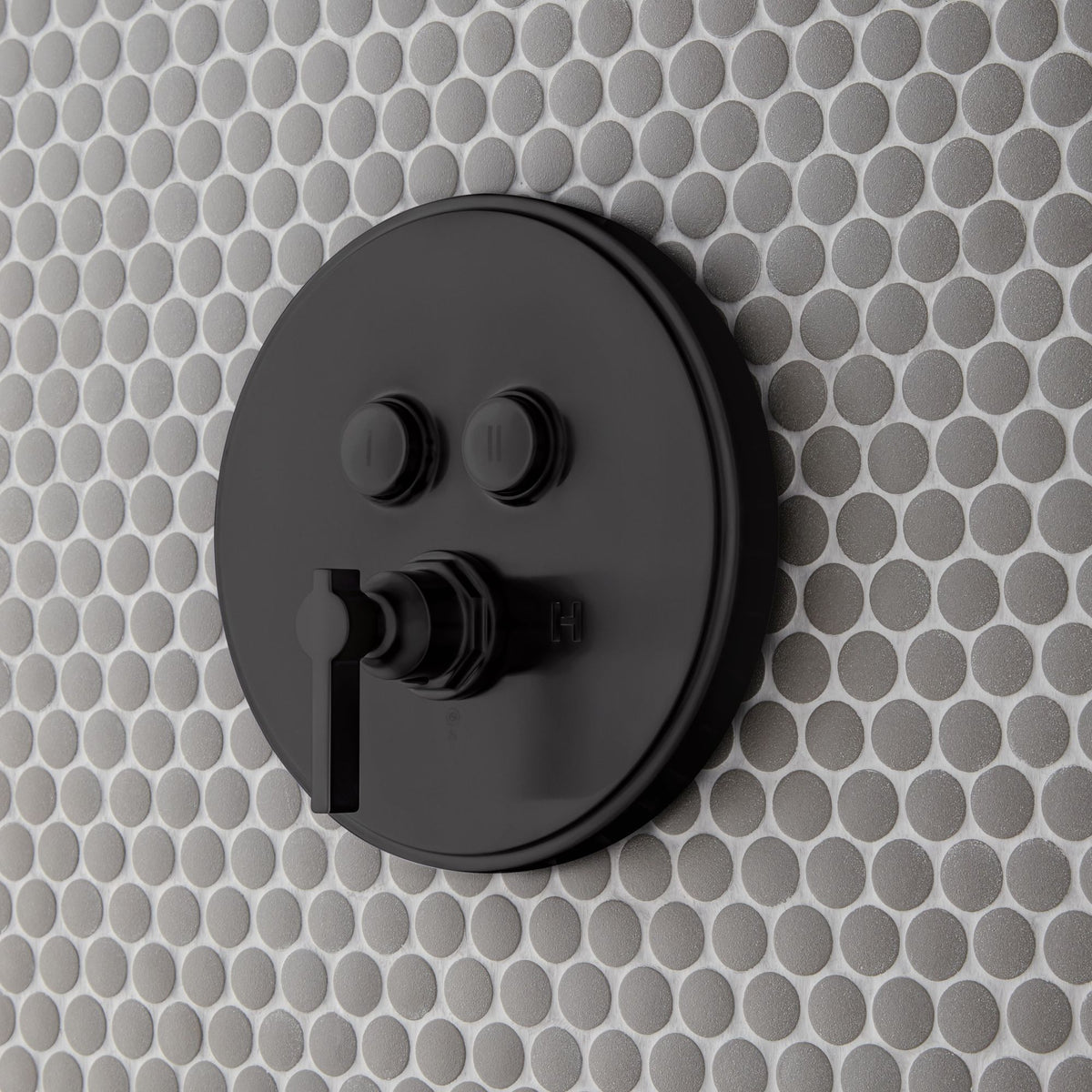 Signature Hardware 948973-LV Greyfield Simple Select 2-Way Pressure Balance Shower Trim Only - Less Rough-in Valve Matte