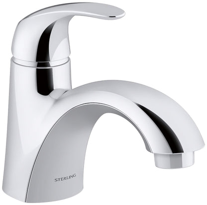 Sterling 24819-4-CP Valton Single-Handle Bathroom Sink Faucet, 1.2 GPM, Clicker Drain with Tailpiece, Premium Durable Construction, Corrosion Resistant, Polished Chrome