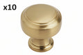 10 x Highland Ridge 1-3/16 in. (30mm) Classic Champagne Bronze Round Cabinet Knob