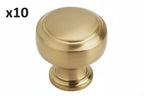 10 x Highland Ridge 1-3/16 in. (30mm) Classic Champagne Bronze Round Cabinet Knob