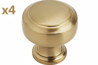 4 x Highland Ridge 1-3/16 in. (30mm) Classic Champagne Bronze Round Cabinet Knob