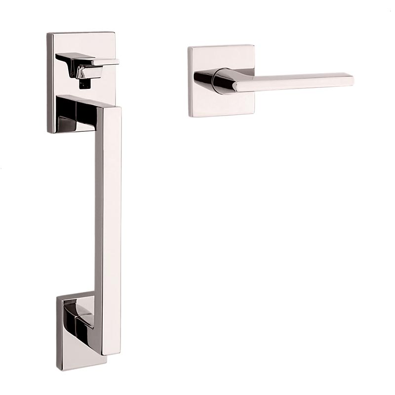 Baldwin 85390.ACRH Minneapolis Right Handed Sectional Handleset with 5162 Lever - Minus Deadbolt Lifetime Polished Nickel
