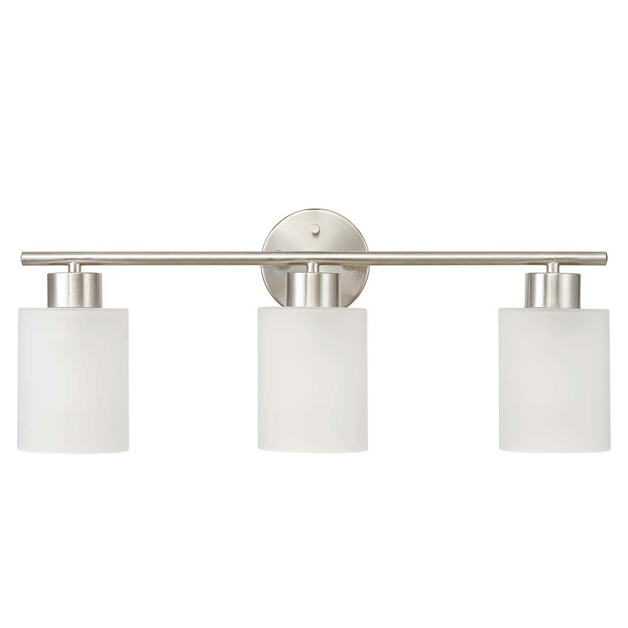 Bellevue GBF43025 Lydia 3 Light 23" Wide Bathroom Vanity Light with Frosted Glass Shades Brushed Nickel