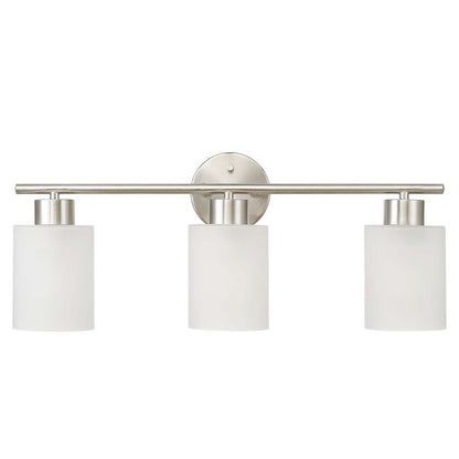 Bellevue GBF43025 Lydia 3 Light 23" Wide Bathroom Vanity Light with Frosted Glass Shades Brushed Nickel
