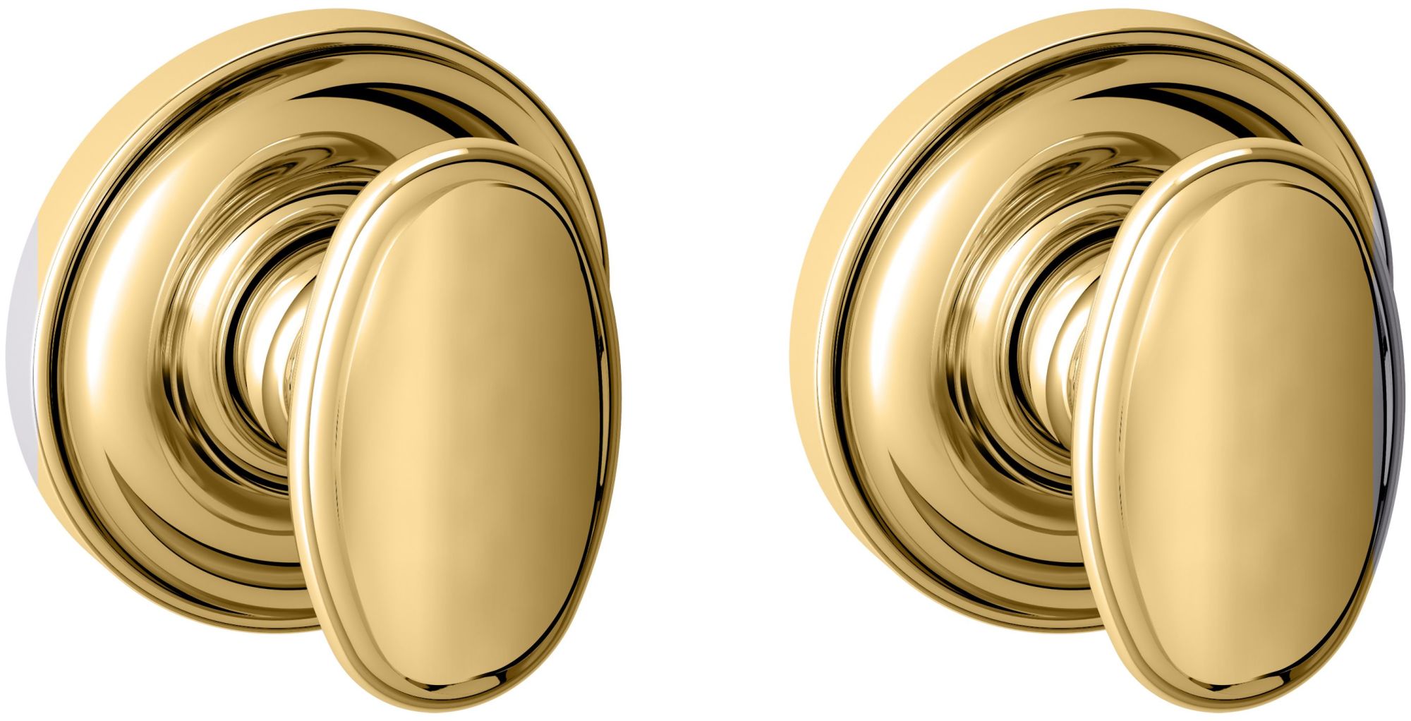 Baldwin 5057.PASS 5057 Passage Door Knob Set with 5048 Rose from the Estate Collection Non-Lacquered Brass