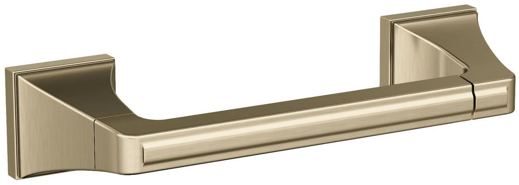 Amerock BH36021BBZ | Golden Champagne Pivoting Double Post Toilet Paper Holder | 8-13/16 in. (224 mm) Toilet Tissue Holder | Mulholland | Bath Tissue Holder | Bathroom Hardware | Bath Accessories