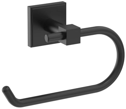 Amerock Appoint Matte Black Single Post Toilet Paper Holder