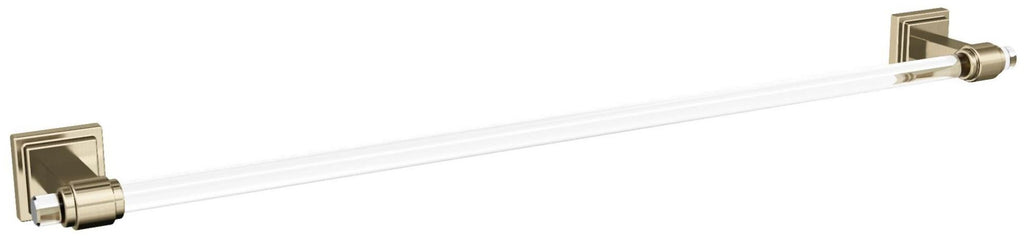 Amerock BH36064CBBZ | Clear/Golden Champagne Towel Bar | 24 in (610 mm) Towel Rack | Glacio | Bathroom Towel Holder | Bathroom Hardware | Bath Accessories