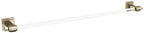 Amerock BH36064CBBZ | Clear/Golden Champagne Towel Bar | 24 in (610 mm) Towel Rack | Glacio | Bathroom Towel Holder | Bathroom Hardware | Bath Accessories