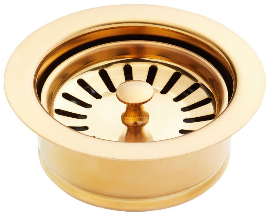Signature Hardware 949204 3-1/2" Garbage Disposal Flange with Basket Strainer