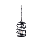 Canarm IPL411B01 Ryland Single Light 8" Wide Abstract Mini Pendant Black