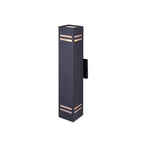 Canarm Tay 2-Light Outdoor Wall Sconce, 20-Inch H Black Up/Down Light, Easy Install Durable Wet-Rated Outdoor Lighting for Porch, Entryway, Patio or Garage