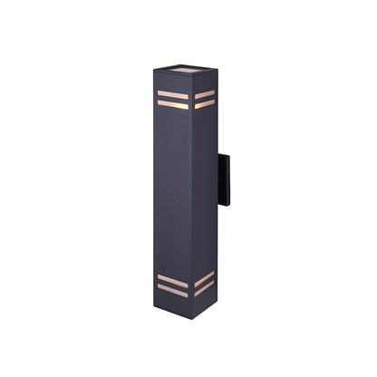 Canarm Tay 2-Light Outdoor Wall Sconce, 20-Inch H Black Up/Down Light, Easy Install Durable Wet-Rated Outdoor Lighting for Porch, Entryway, Patio or Garage