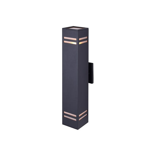Canarm Tay 2-Light Outdoor Wall Sconce, 20-Inch H Black Up/Down Light, Easy Install Durable Wet-Rated Outdoor Lighting for Porch, Entryway, Patio or Garage