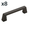 8 x Amerock Blackrock Collection Transitional Arch Cabinet Pull 3-3/4 in. Black Bronze Black