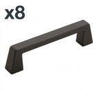 8 x Amerock Blackrock Collection Transitional Arch Cabinet Pull 3-3/4 in. Black Bronze Black