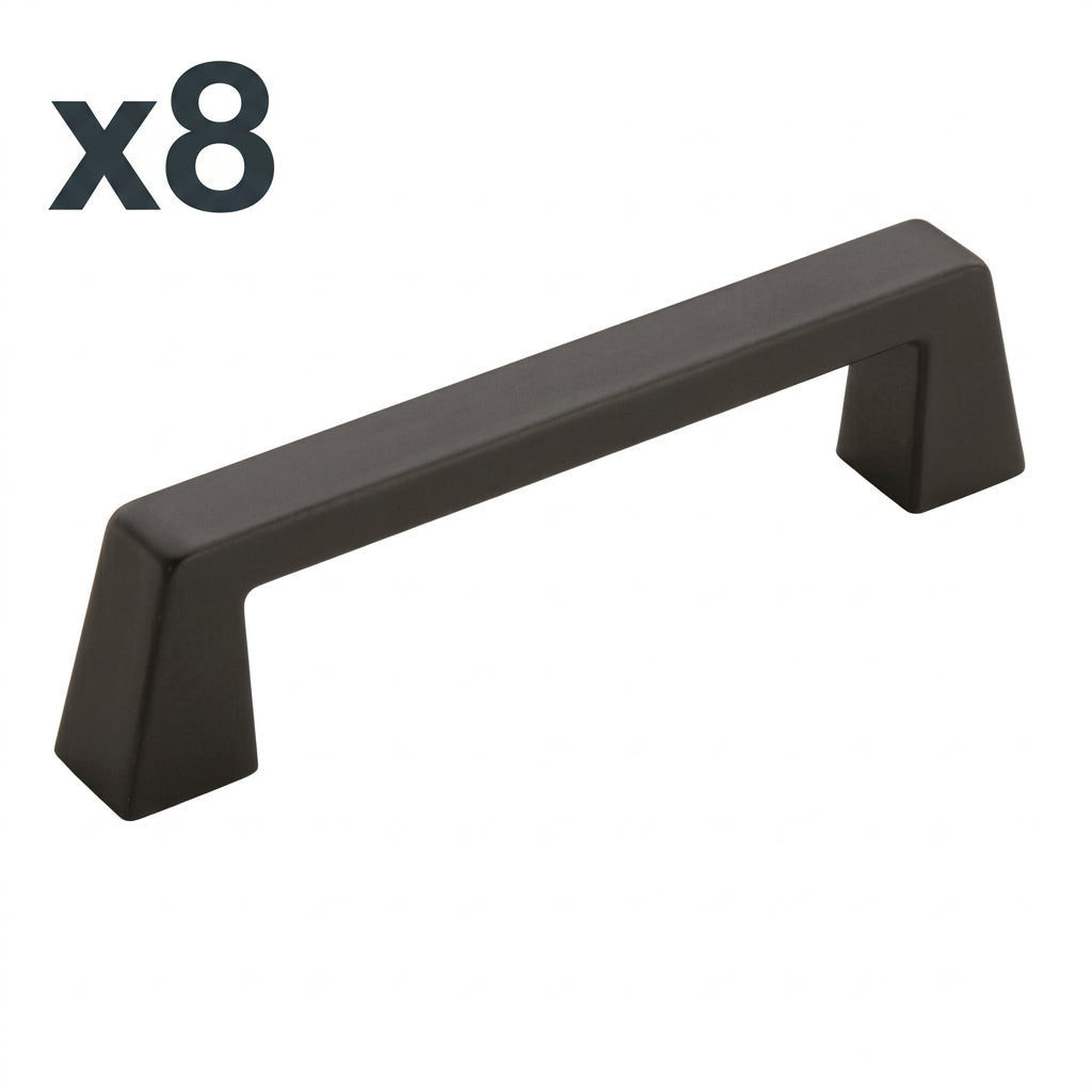8 x Amerock Blackrock Collection Transitional Arch Cabinet Pull 3-3/4 in. Black Bronze Black