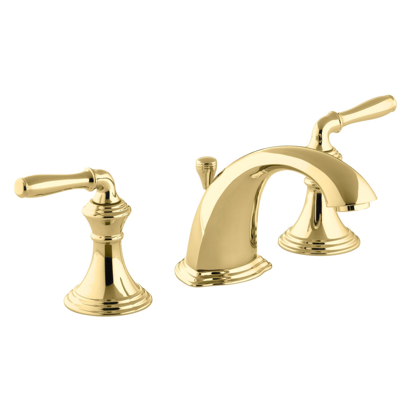 Devonshire 8 in. Widespread 2-Handle Low-Arc Bathroom Faucet in Vibrant Polished Brass