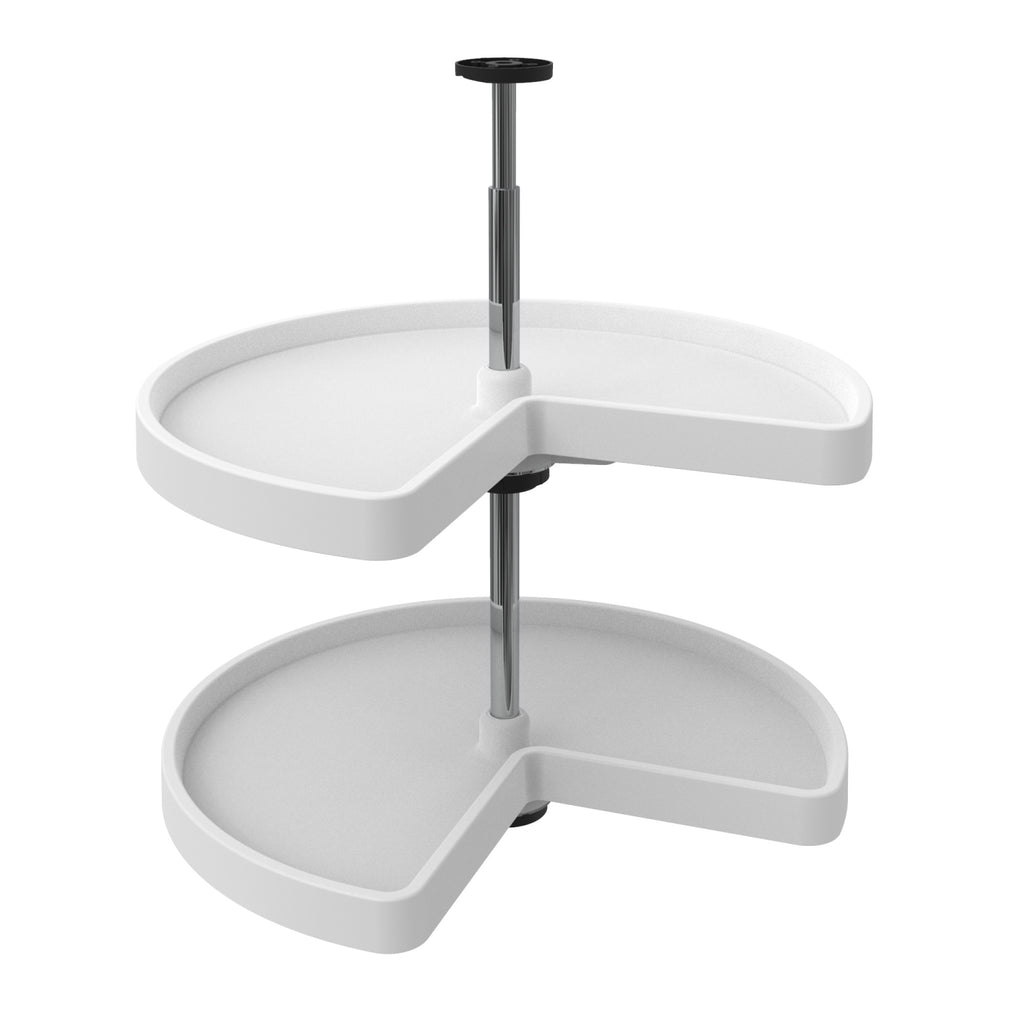 Rev-a-Shelf 24 Lazy Susan Kidney Polymer 2-Shelf White 3472-24-11-52 - *Tools Hardware & Misc
