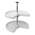 Rev-a-Shelf 24 Lazy Susan Kidney Polymer 2-Shelf White 3472-24-11-52 - *Tools Hardware & Misc