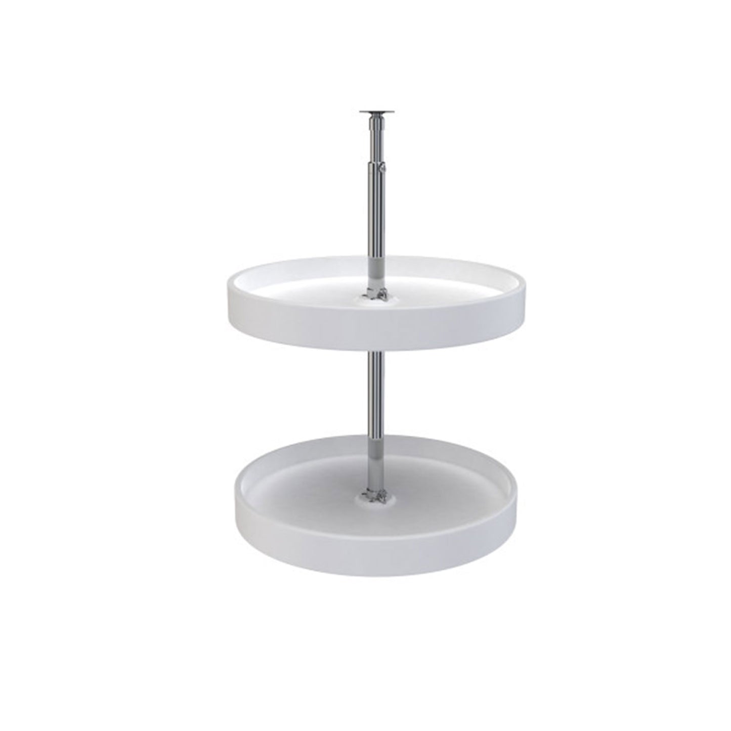 Rev-a-Shelf 6012-20-52 Classic Double 2 Tier 20" Full Circle Lazy Susan with 24-31" Adjustable Pole for Corner Wall Cabinets Whit