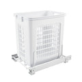 No Hardware Rev-a-Shelf HPRV-1520 S Value Line 14-1/4’’W Polymer Pull Out Sliding Laundry Basket Clothes Hamper White