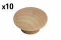 10 x Hickory Hardware Natural Woodcraft Transitional Round Cabinet Knob 1-1/2 in. D 7/8 in. Unfinished